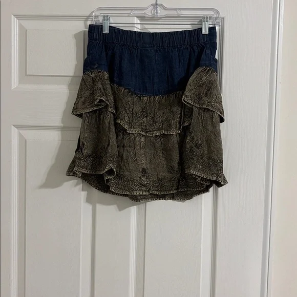 Boho Denim Fusion Skirts - Picture 4 of 4